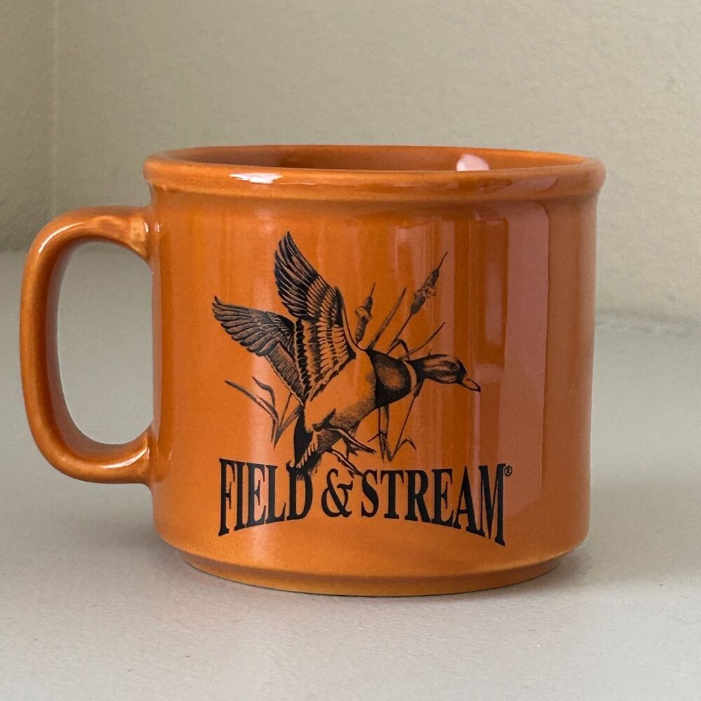 Mallard Duck Mug Field And Stream Coffee Cup Terracotta Orange Man Cave Hunting
